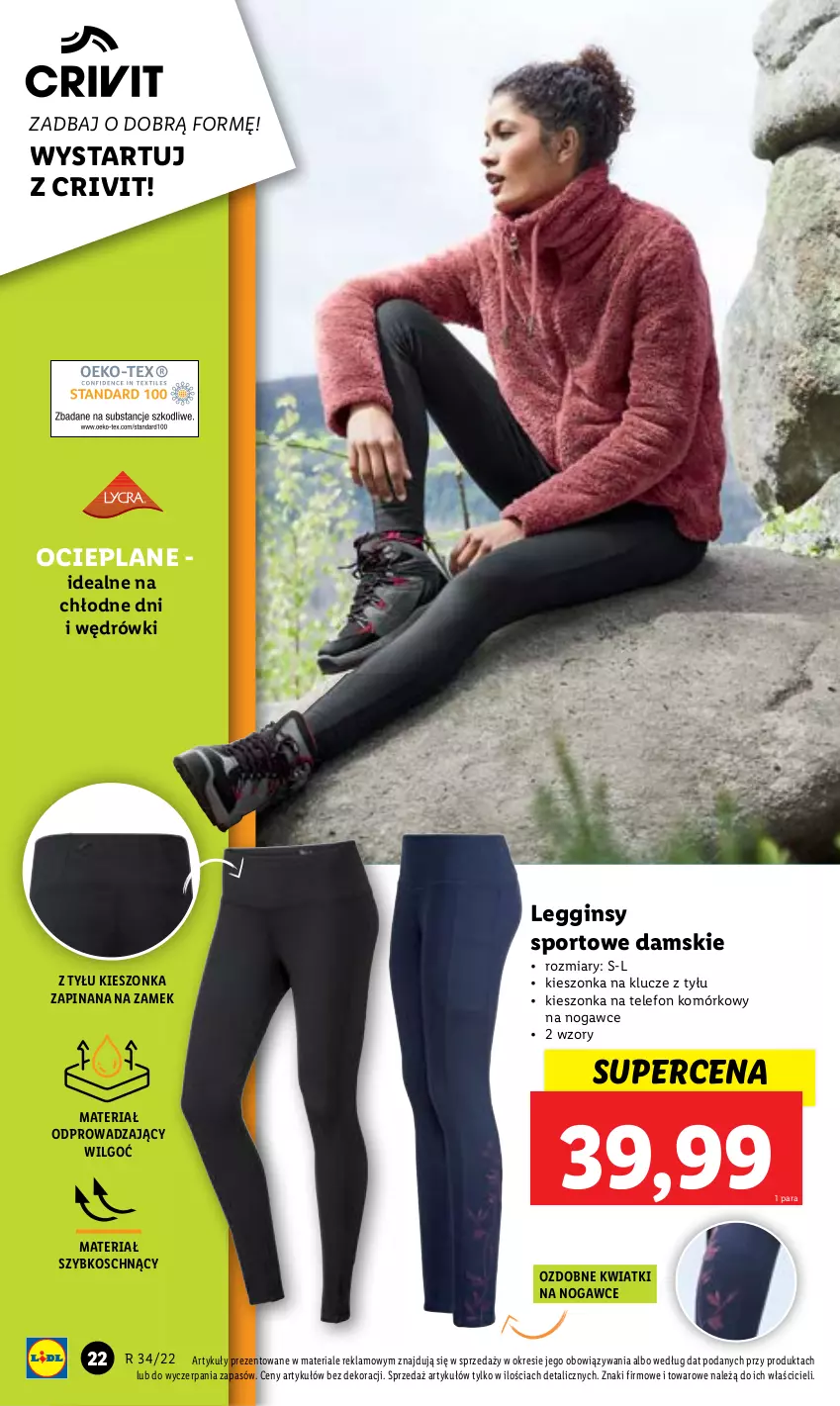 Gazetka promocyjna Lidl - GAZETKA - ważna 22.08 do 28.08.2022 - strona 22 - produkty: Gin, Legginsy, LG, Por, Sport, Telefon