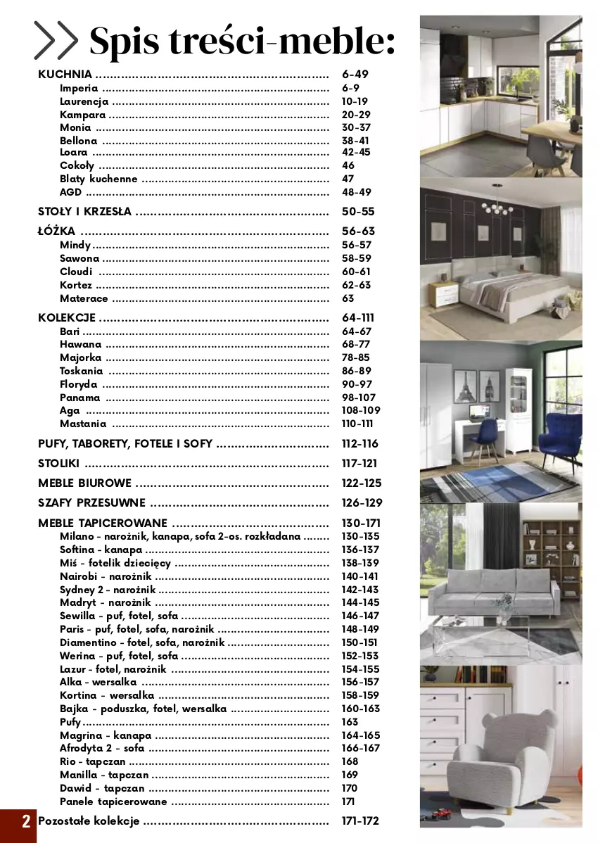 Gazetka promocyjna Bodzio - ważna 01.10 do 31.12.2024 - strona 2 - produkty: Bell, Biuro, Dzieci, Fa, Fotel, Fotelik, Kanapa, Kuchnia, Laur, Lazur, Materac, Meble, Meble biurowe, Narożnik, Orka, Poduszka, Puf, Sofa, Stolik, Szafy przesuwne, Taboret, Tera, Wersalka