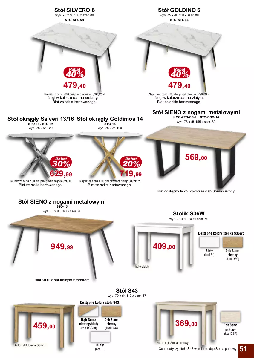 Gazetka promocyjna Bodzio - ważna 01.10 do 31.12.2024 - strona 51 - produkty: Stół, Stolik