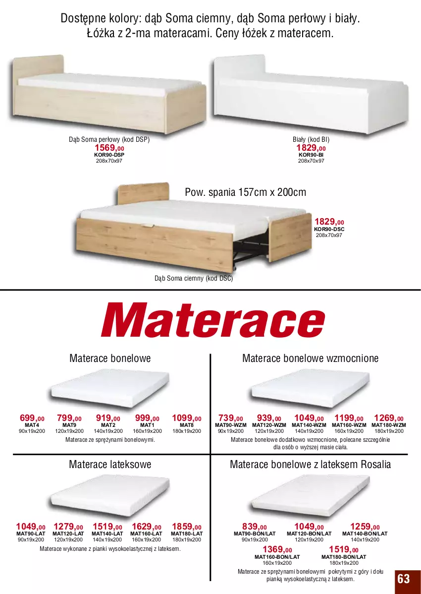 Gazetka promocyjna Bodzio - ważna 01.10 do 31.12.2024 - strona 63 - produkty: Materac, Sok, Tera