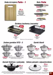 Gazetka promocyjna Bodzio - Gazetka - ważna od 31.12 do 31.12.2024 - strona 195 - produkty: Pokrywka szklana, Por, Noż, Garnek, Ociekacz, Uchwyty, Deska do krojenia, LANA, Suszarka, Fa