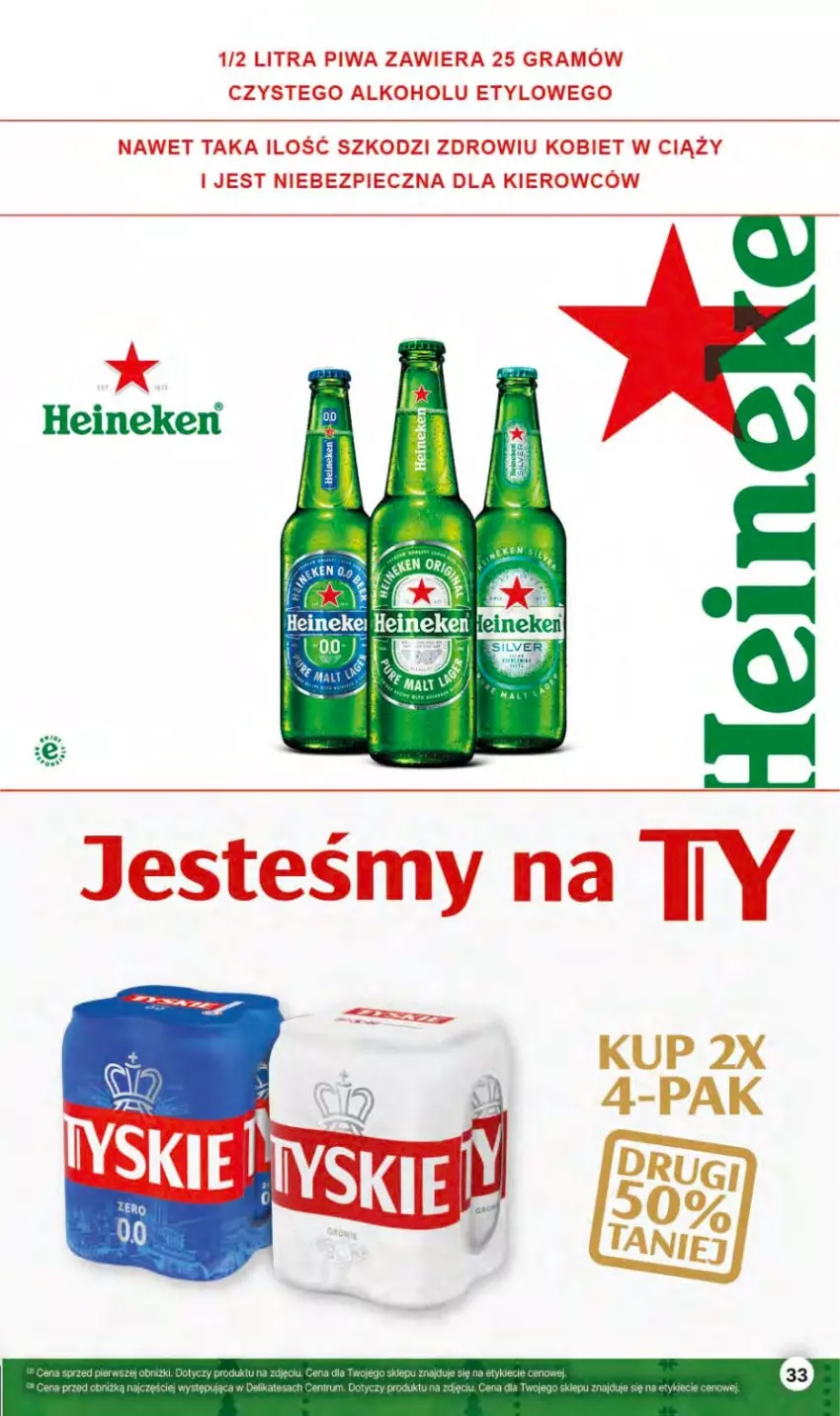 Gazetka promocyjna Delikatesy Centrum - Dyskontowe ceny w Delikatesach Centrum - ważna 23.11 do 29.11.2023 - strona 33 - produkty: Gra, Heineken, Piec, Piwa