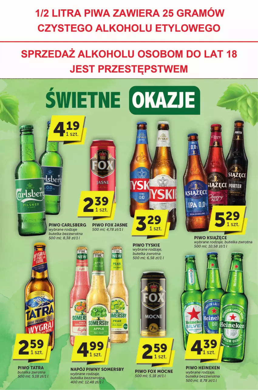 Gazetka promocyjna ABC - ważna 06.03 do 18.03.2025 - strona 25 - produkty: Carlsberg, Gin, Gra, Heineken, Książęce, Napój, Piwa, Piwo, Somersby, Tyskie