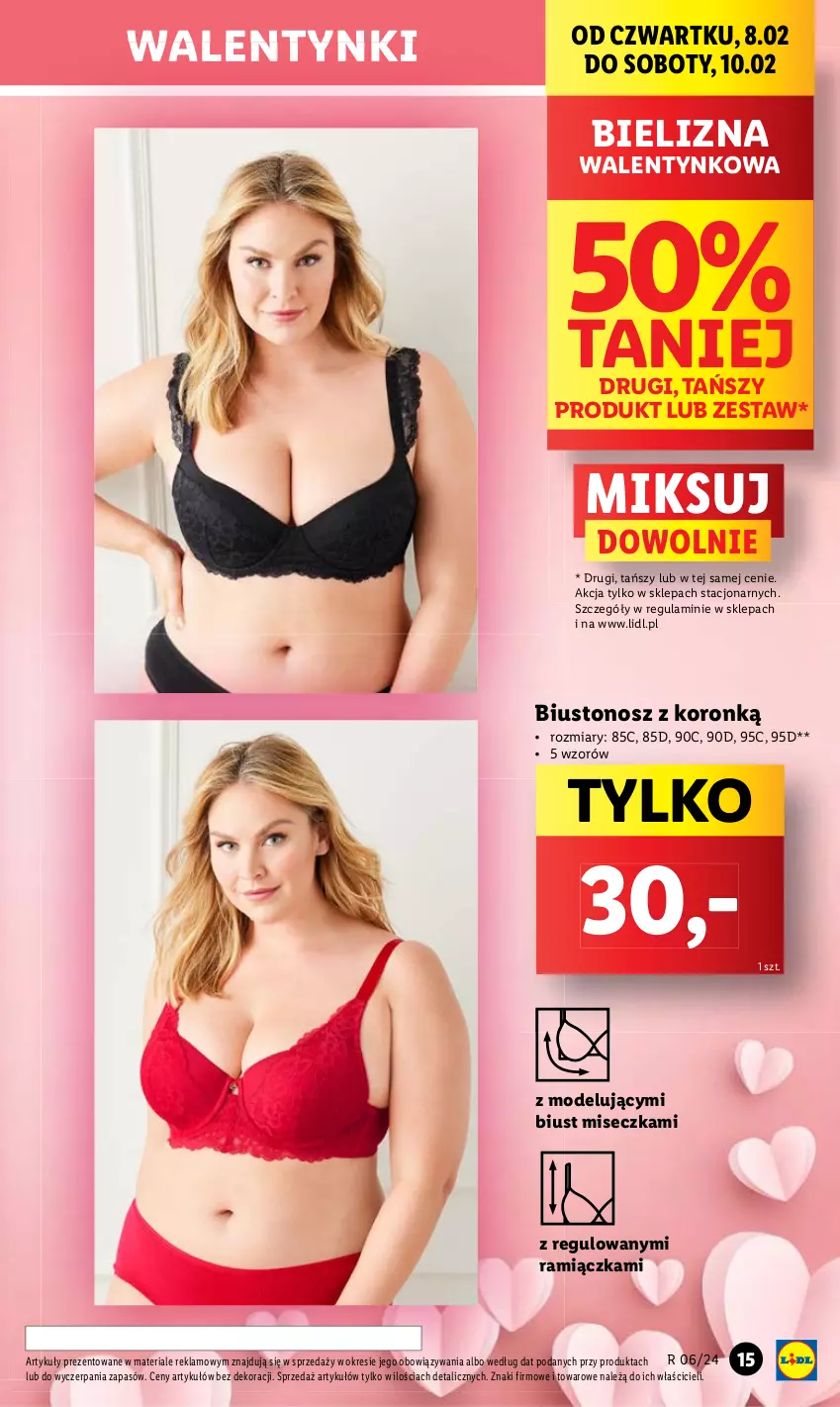 Gazetka promocyjna Lidl - GAZETKA - ważna 05.02 do 10.02.2024 - strona 17 - produkty: Bielizna, Biustonosz, Miseczka