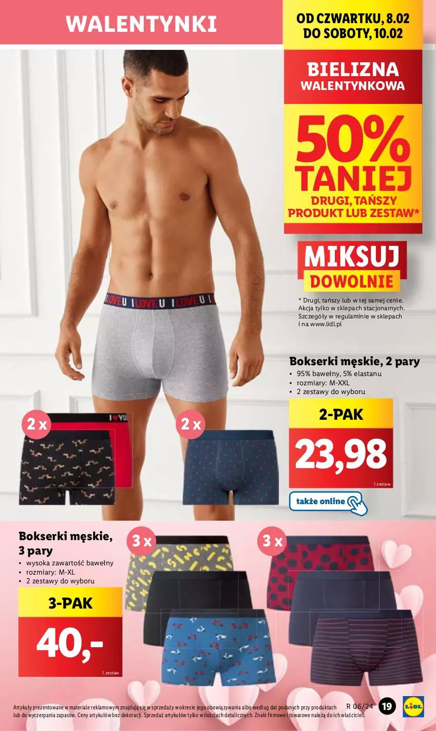 Gazetka promocyjna Lidl - GAZETKA - ważna 05.02 do 10.02.2024 - strona 21 - produkty: Bielizna, Bokserki, Ser, Sok