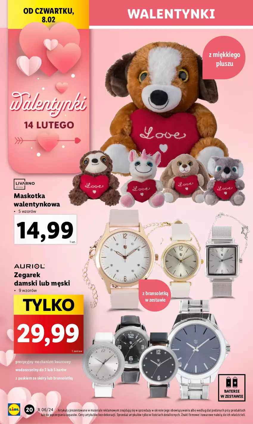 Gazetka promocyjna Lidl - GAZETKA - ważna 05.02 do 10.02.2024 - strona 22 - produkty: Zegar, Zegarek