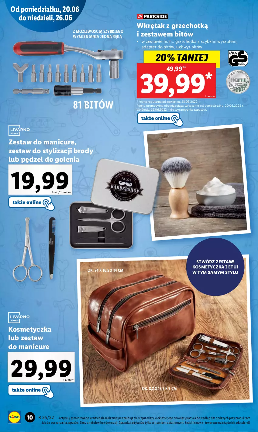 Gazetka promocyjna Lidl - GAZETKA - ważna 20.06 do 26.06.2022 - strona 12 - produkty: Kosmetyczka, Pędzel do golenia, Wkręt