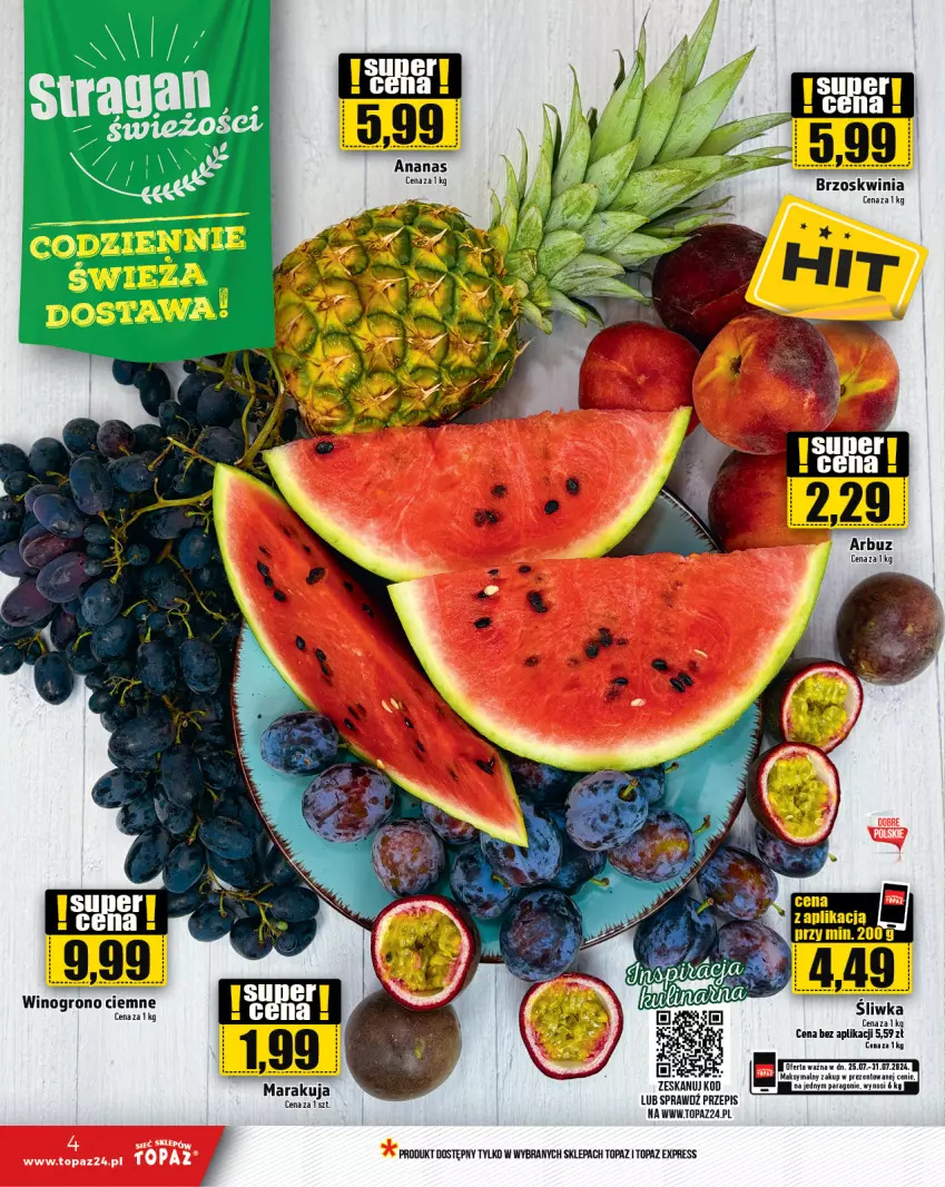 Gazetka promocyjna Topaz - Gazetka - ważna 25.07 do 31.07.2024 - strona 4 - produkty: Top, Wino