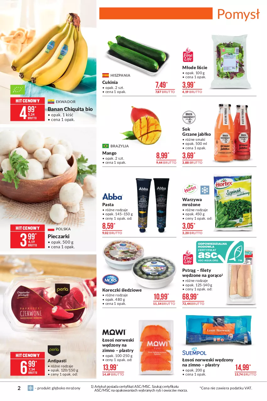Gazetka promocyjna Makro - [Oferta promocyjna] Artykuły spożywcze - ważna 23.02 do 08.03.2021 - strona 2 - produkty: Koreczki śledziowe, Mango, Piec, Pstrąg, Sok, Warzywa