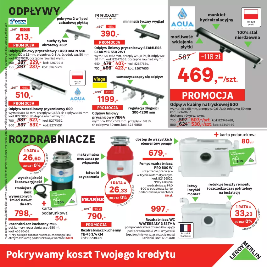 Gazetka promocyjna Leroy Merlin - Dla Fachowców i nie tylko - ważna 03.03 do 08.05.2021 - strona 17 - produkty: Fa, Kawa, Klej, Kosz, Mop, Pokrywa, Por, Rozdrabniacz, Rura, Sok, Syfon