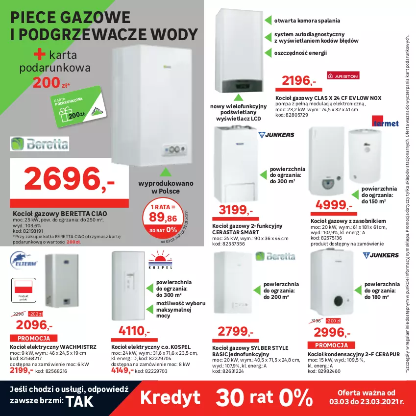 Gazetka promocyjna Leroy Merlin - Dla Fachowców i nie tylko - ważna 03.03 do 08.05.2021 - strona 18 - produkty: Grzałka, Koc, Kocioł gazowy, Kosz, Mus, Piec, Podgrzewacze, Podgrzewacze wody, Pokrywa, Pur