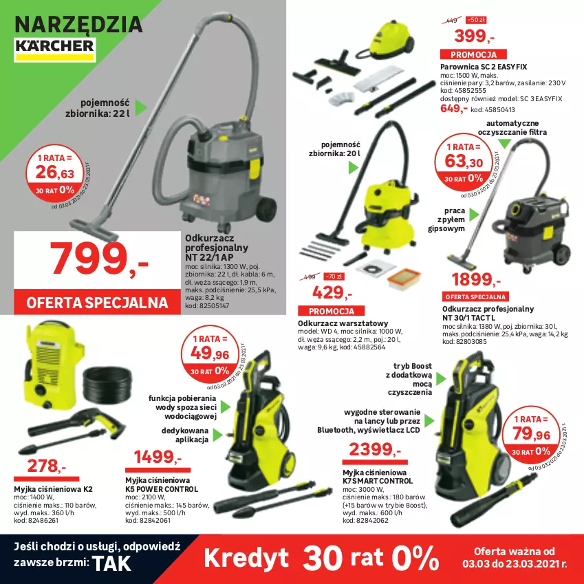 Gazetka promocyjna Leroy Merlin - Dla Fachowców i nie tylko - ważna 03.03 do 08.05.2021 - strona 26 - produkty: BIC, Control, K2, Kosz, Myjka ciśnieniowa, Odkurzacz, Odkurzacz warsztatowy, Parownica, Pokrywa, Półka, Silan, Waga, Warka