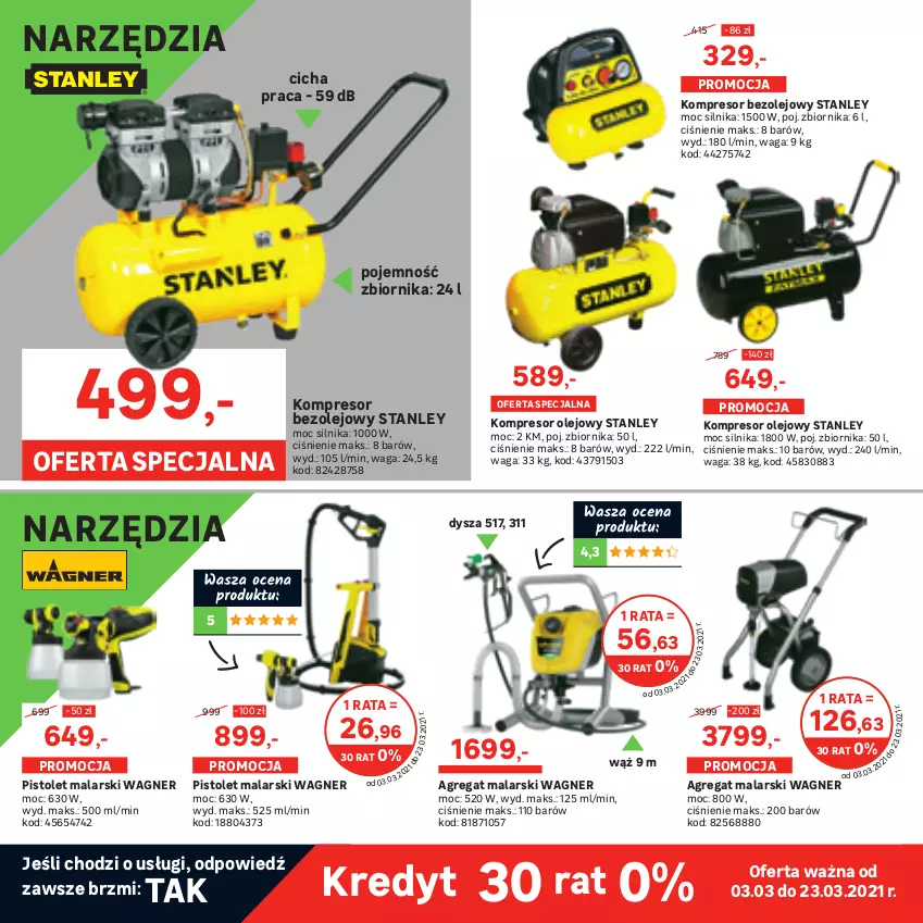 Gazetka promocyjna Leroy Merlin - Dla Fachowców i nie tylko - ważna 03.03 do 08.05.2021 - strona 28 - produkty: Kompresor, Kompresor olejowy, Kosz, Olej, Organizer, Pistolet, Pokrywa, Ser, Skrzynka narzędziowa, Waga