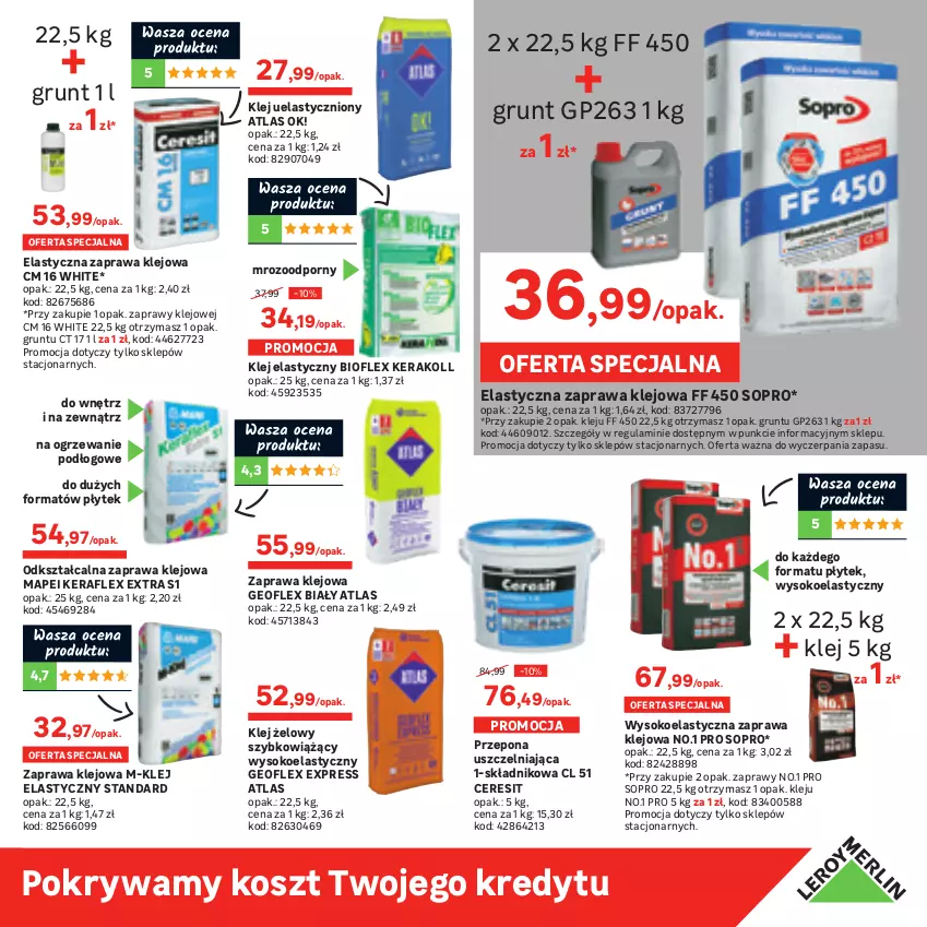 Gazetka promocyjna Leroy Merlin - Dla Fachowców i nie tylko - ważna 03.03 do 08.05.2021 - strona 3 - produkty: Bell, Bella, Cement, Ceresit, Geoflex, Grunt, Klej, Klej elastyczny, Kosz, LANA, Ogrzewanie, Pokrywa, Por, Sok, Zaprawa klejowa