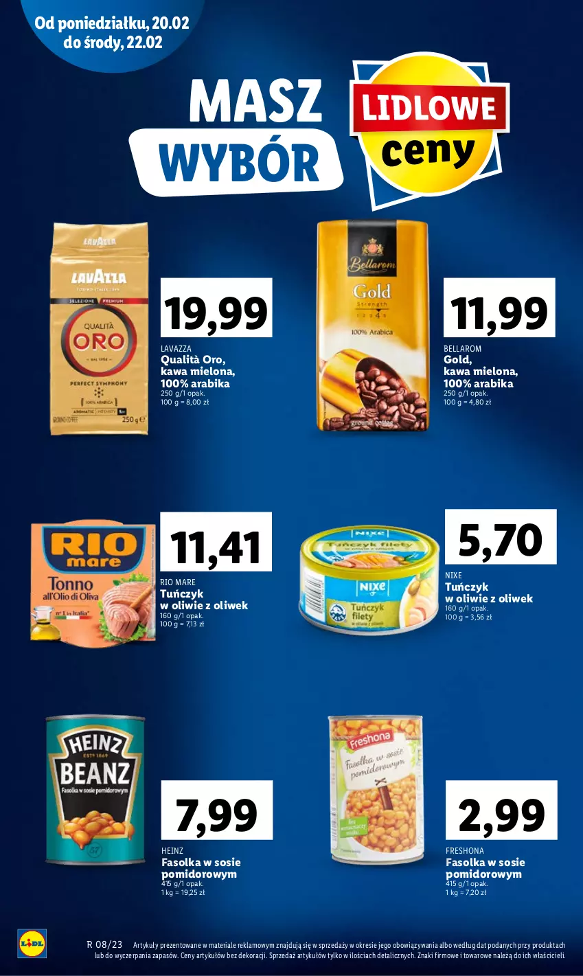 Gazetka promocyjna Lidl - GAZETKA - ważna 20.02 do 22.02.2023 - strona 16 - produkty: Bell, Bella, Fa, Heinz, Kawa, Kawa mielona, Lavazza, Rio Mare, Sos, Tuńczyk