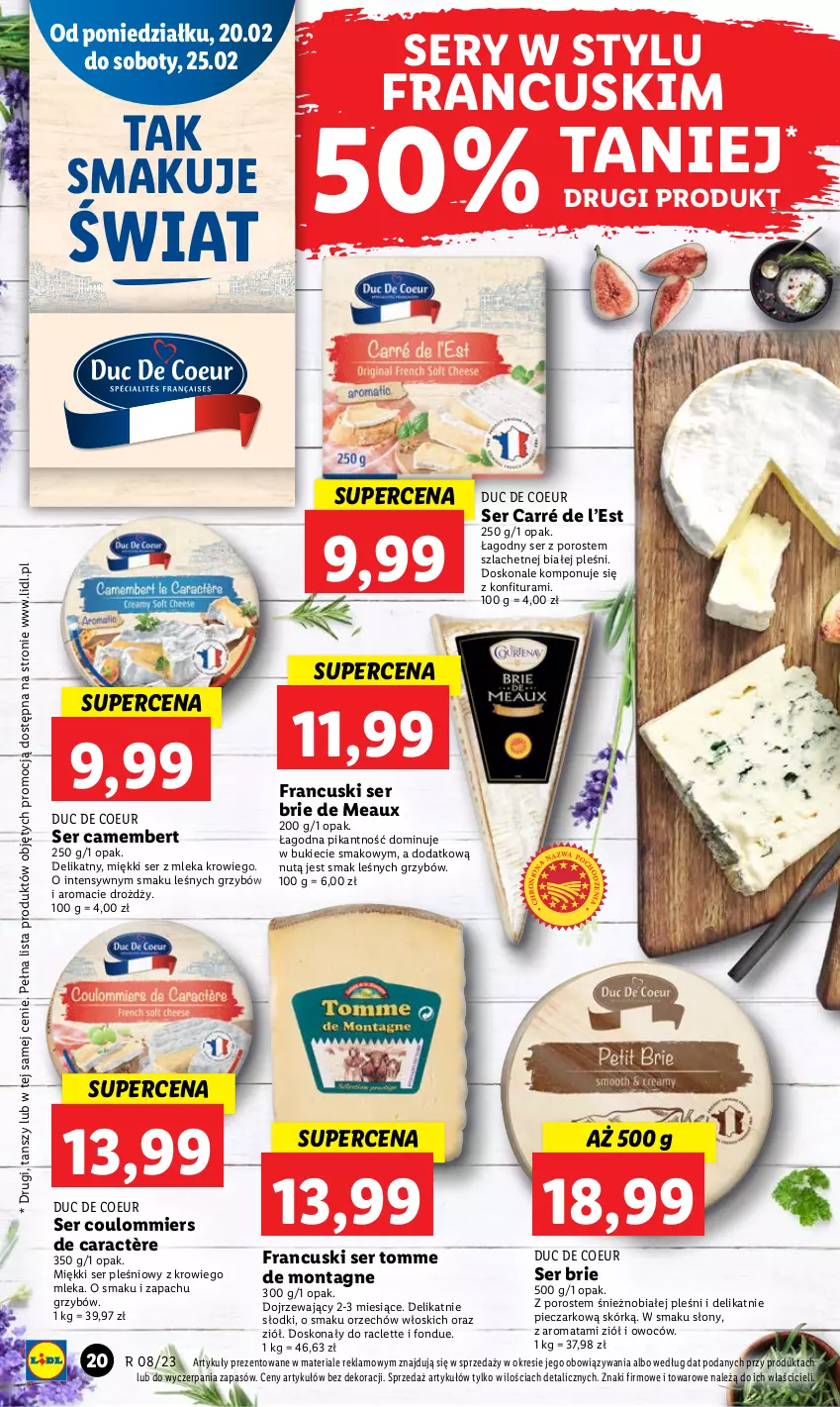 Gazetka promocyjna Lidl - GAZETKA - ważna 20.02 do 22.02.2023 - strona 26 - produkty: Brie, Camembert, Fondue, Konfitura, Piec, Por, Ser, Ser pleśniowy