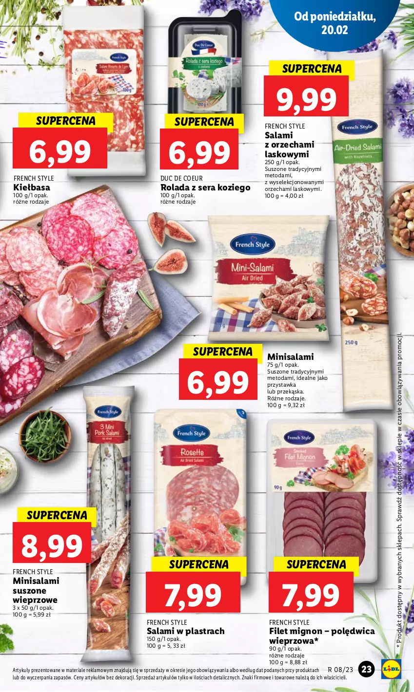 Gazetka promocyjna Lidl - GAZETKA - ważna 20.02 do 22.02.2023 - strona 29 - produkty: Kiełbasa, Polędwica, Rolada, Salami, Ser