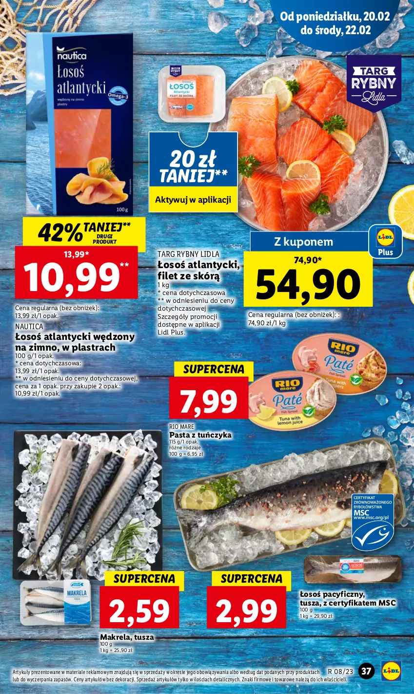 Gazetka promocyjna Lidl - GAZETKA - ważna 20.02 do 22.02.2023 - strona 45 - produkty: Rio Mare, Tuńczyk, Tusz