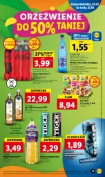 Gazetka promocyjna Lidl - GAZETKA - Gazetka - ważna od 22.02 do 22.02.2023 - strona 51 - produkty: Sok, Por, Mus, Napój energetyczny, Oleofarm, Coca-Cola, Leon, Tiger, Tymbark, Woda mineralna, Woda, Napój, Cisowianka, Oleo, Imbir, Hortex, Fa