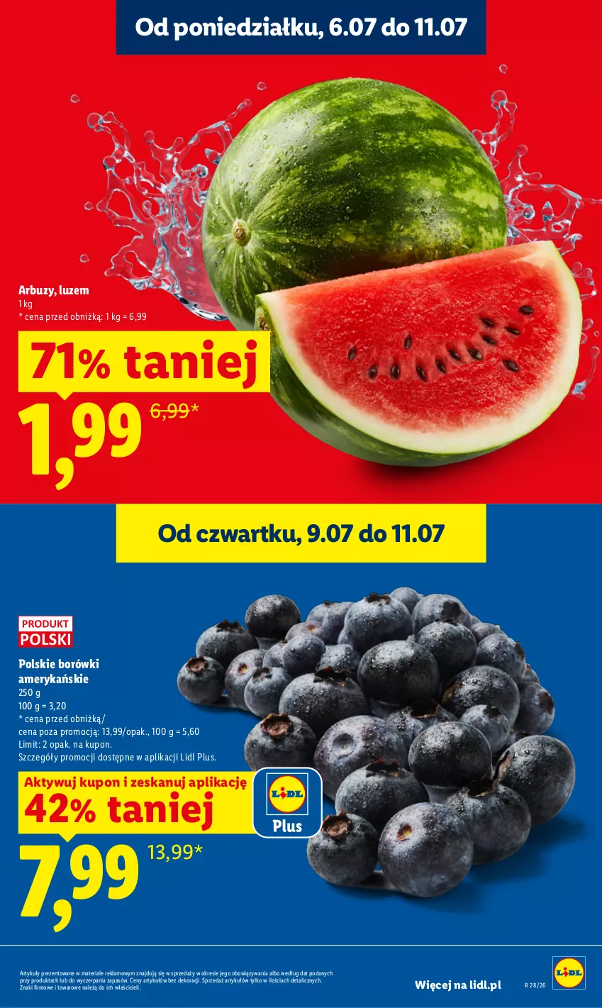 Gazetka promocyjna Lidl - Gazetka ważna od 9.07 do 11.07 - ważna 09.07 do 11.07.2026 - strona 13 - produkty: Arbuz