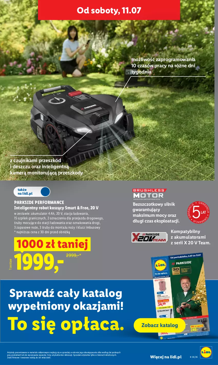 Gazetka promocyjna Lidl - Gazetka ważna od 9.07 do 11.07 - ważna 09.07 do 11.07.2026 - strona 41 - produkty: Akumulator, Gra, Intel, Kosz, Monitor, Noż, Parkside, Robot, Ser