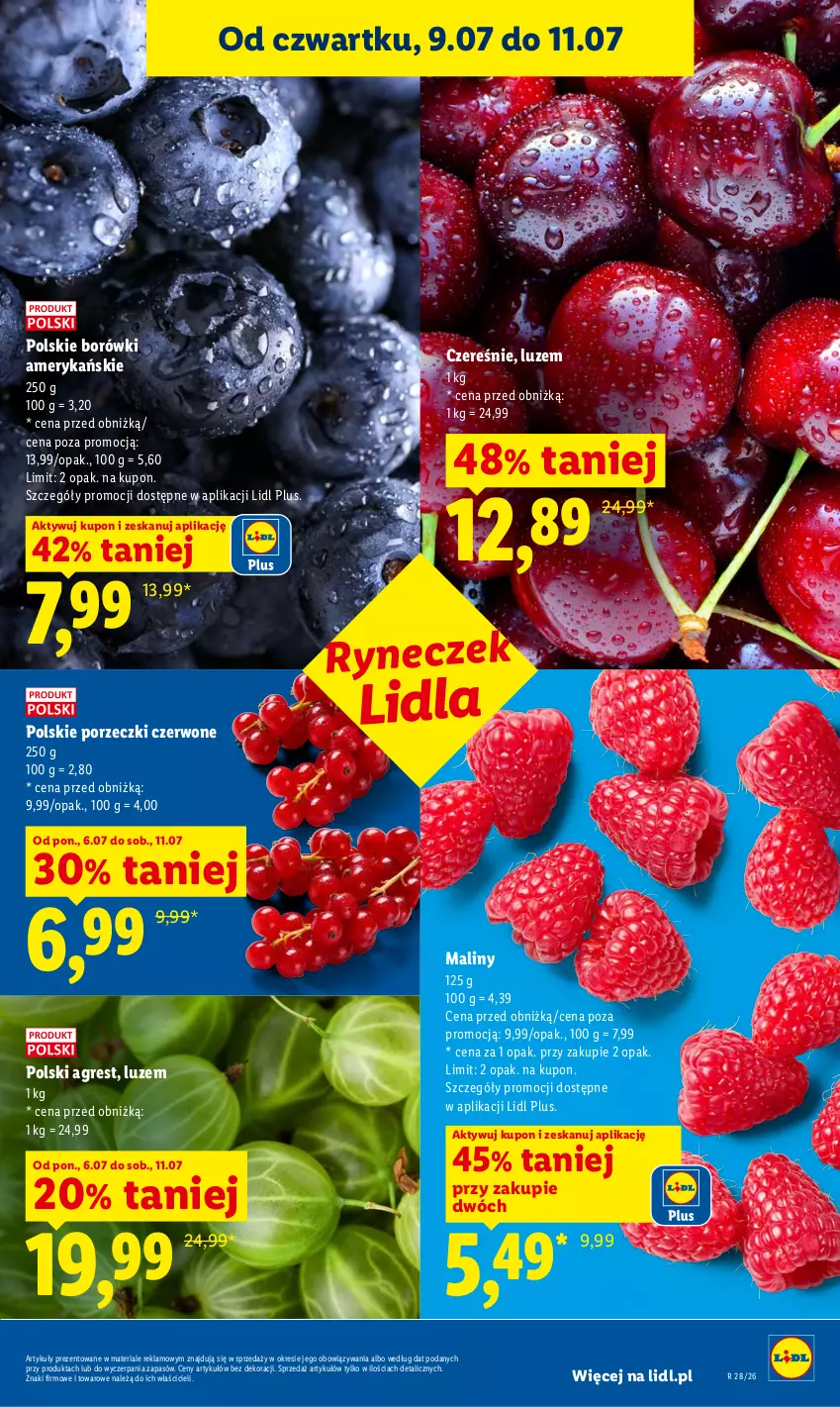 Gazetka promocyjna Lidl - Gazetka ważna od 9.07 do 11.07 - ważna 09.07 do 11.07.2026 - strona 43 - produkty: Gres, Maliny, Por, Porzeczki czerwone