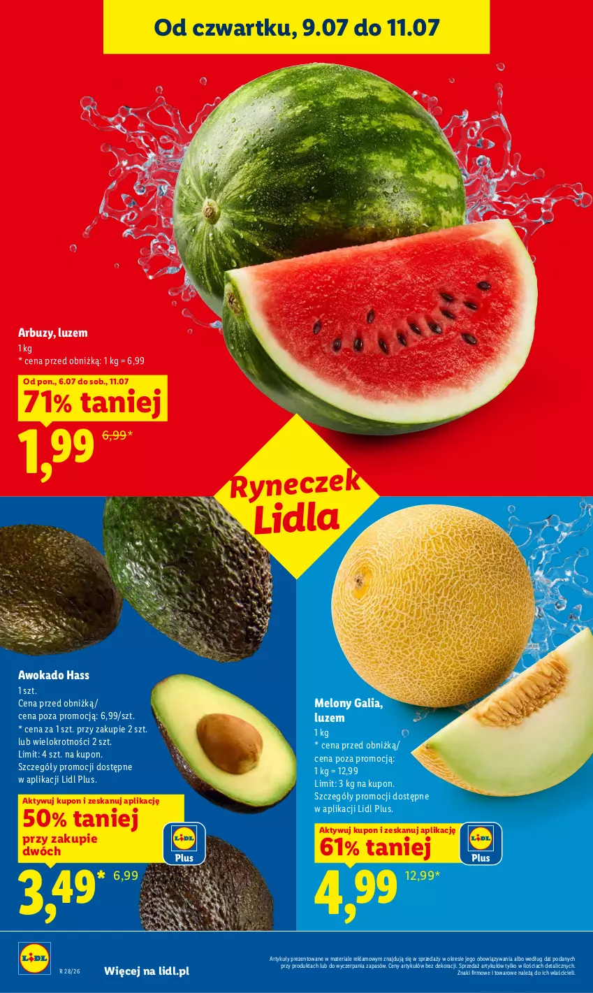 Gazetka promocyjna Lidl - Gazetka ważna od 9.07 do 11.07 - ważna 09.07 do 11.07.2026 - strona 46 - produkty: Arbuz, Melon