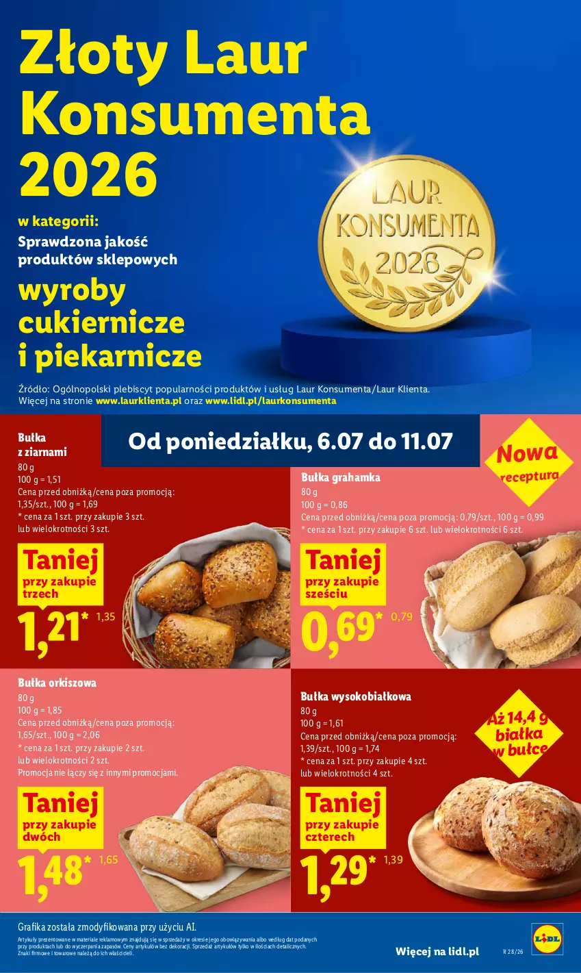 Gazetka promocyjna Lidl - Gazetka ważna od 9.07 do 11.07 - ważna 09.07 do 11.07.2026 - strona 53 - produkty: Bułka, Bułka grahamka, Cukier, Gra, Grafika, Laur, Sok