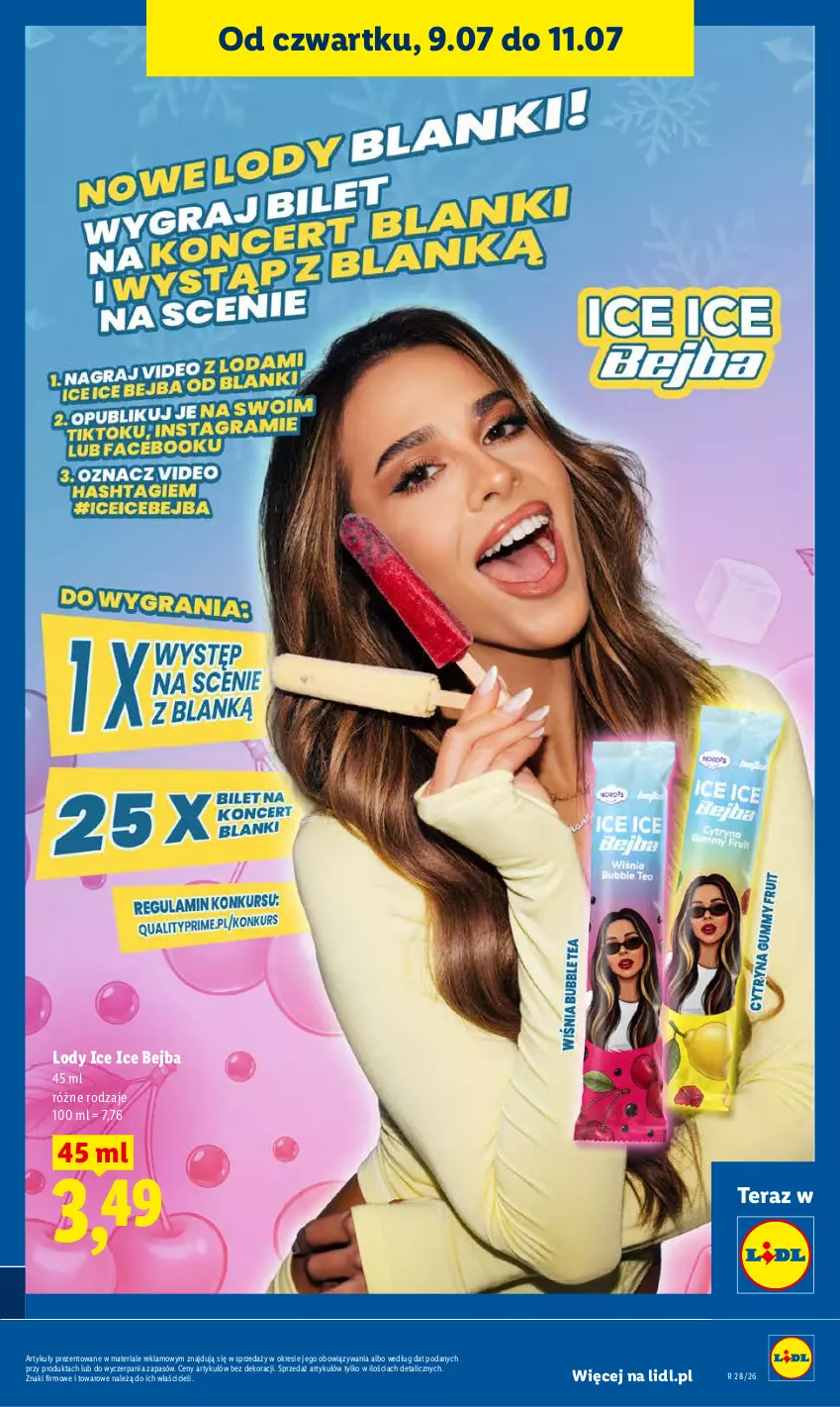 Gazetka promocyjna Lidl - Gazetka ważna od 9.07 do 11.07 - ważna 09.07 do 11.07.2026 - strona 67 - produkty: Lody, Tera