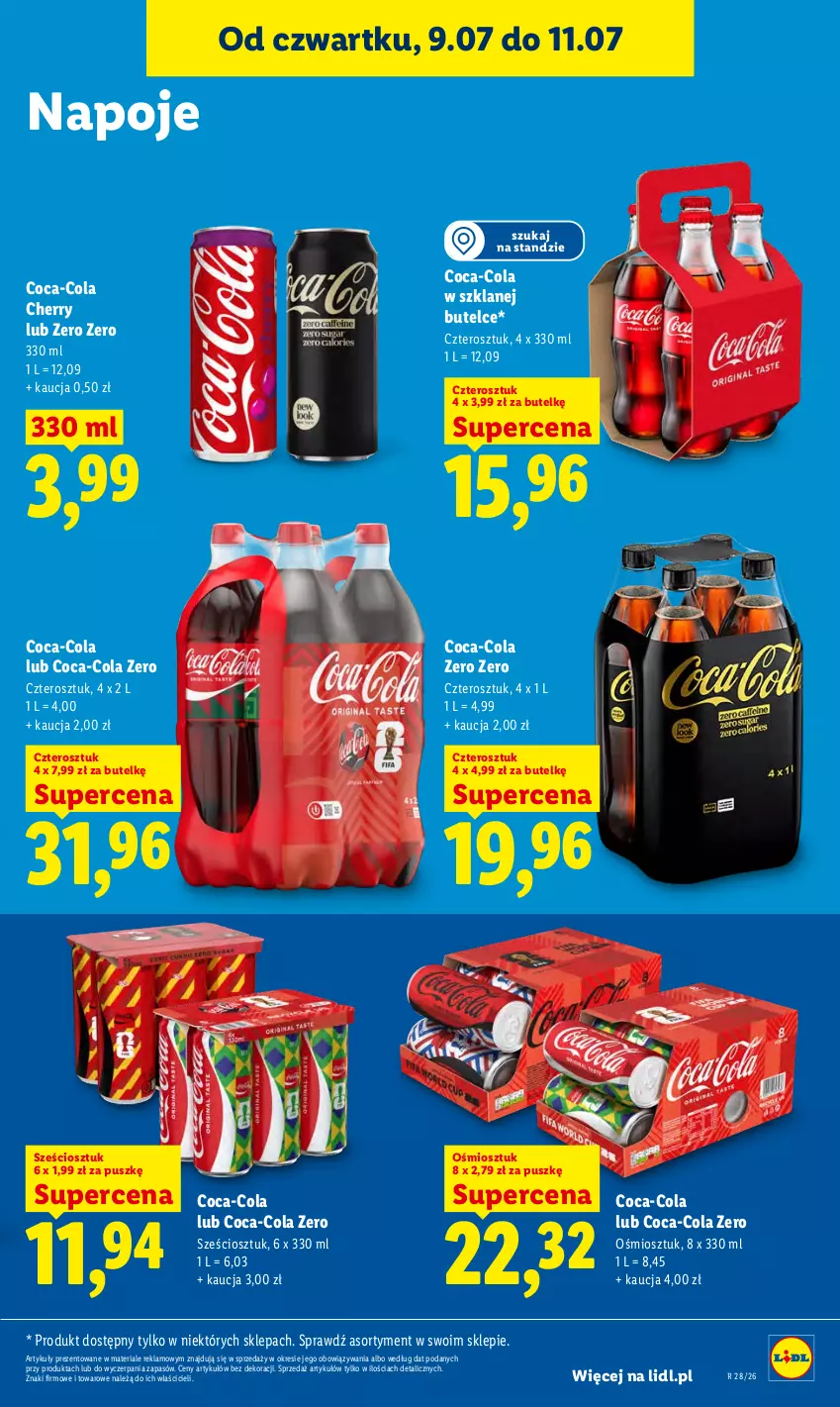 Gazetka promocyjna Lidl - Gazetka ważna od 9.07 do 11.07 - ważna 09.07 do 11.07.2026 - strona 69 - produkty: Coca-Cola, Napoje