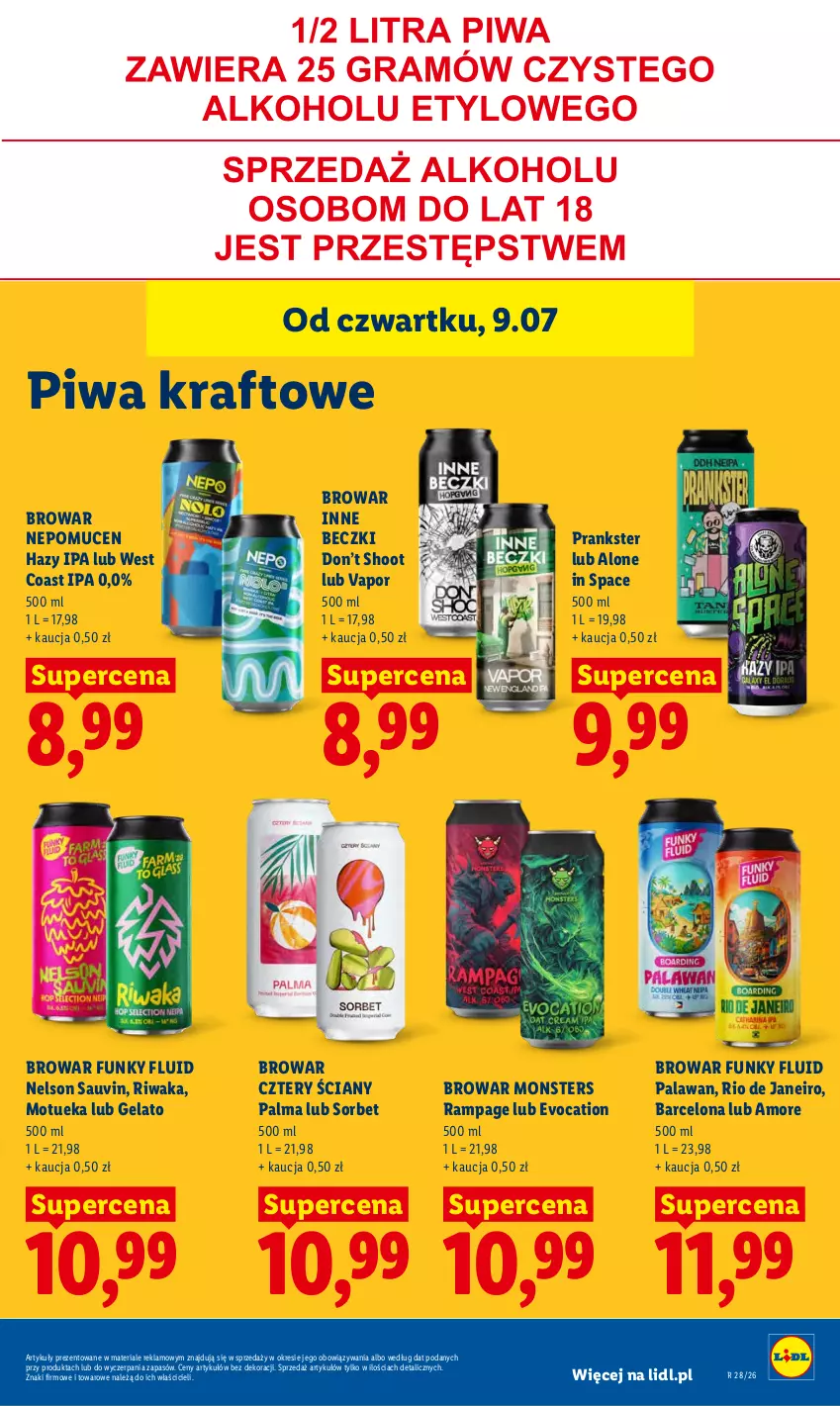 Gazetka promocyjna Lidl - Gazetka ważna od 9.07 do 11.07 - ważna 09.07 do 11.07.2026 - strona 73 - produkty: Palma, Piwa, Por