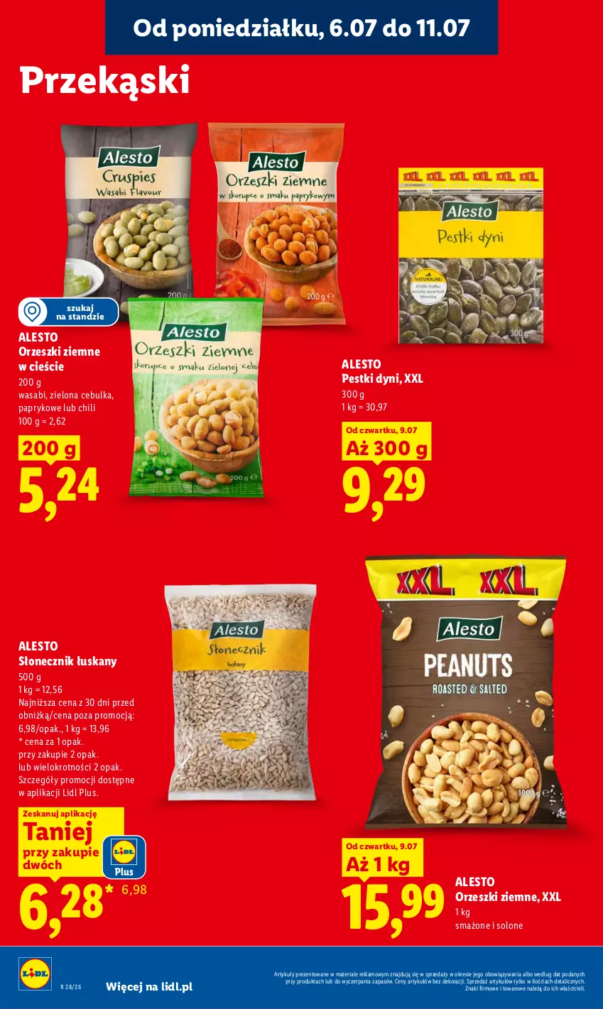 Gazetka promocyjna Lidl - Gazetka ważna od 9.07 do 11.07 - ważna 09.07 do 11.07.2026 - strona 78 - produkty: Orzeszki, Orzeszki ziemne, Pestki dyni, Wasa