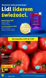 Gazetka promocyjna Lidl - Gazetka ważna od 9.07 do 11.07 - Gazetka - ważna od 11.07 do 11.07.2026 - strona 42 - produkty: Warzywa, Laur, Owoce, Pomidory
