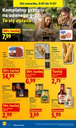 Gazetka promocyjna Lidl - Gazetka ważna od 9.07 do 11.07 - Gazetka - ważna od 11.07 do 11.07.2026 - strona 52 - produkty: Sos, Ser, Mus, Stek, Bagietka, Burger, Grill, Kamis, Masło, Musztarda