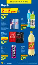 Gazetka promocyjna Lidl - Gazetka ważna od 9.07 do 11.07 - Gazetka - ważna od 11.07 do 11.07.2026 - strona 68 - produkty: Gra, Napój energetyczny, Red Bull, Napoje, Tiger, Schweppes, Napój izotoniczny, Napój gazowany, Oshee, Napój