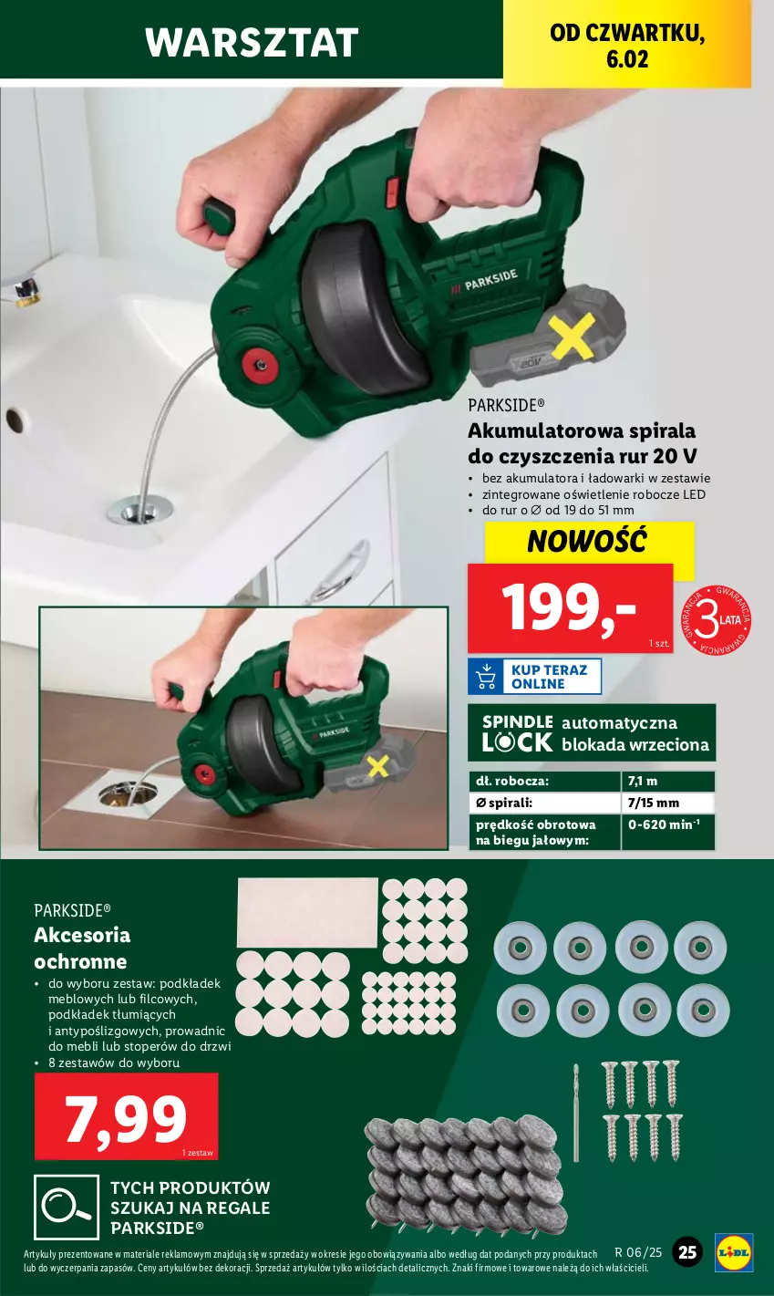 Gazetka promocyjna Lidl - GAZETKA - ważna 03.02 do 08.02.2025 - strona 27 - produkty: Akumulator, Drzwi, Parkside, Podkład, Top