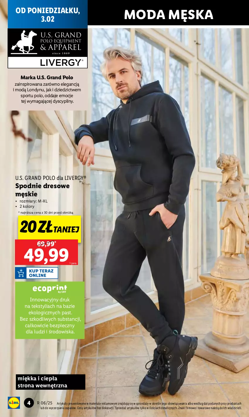 Gazetka promocyjna Lidl - GAZETKA - ważna 03.02 do 08.02.2025 - strona 4 - produkty: Dres, Gra, Moda, Piec, Por, Spodnie, Spodnie dresowe, Sport