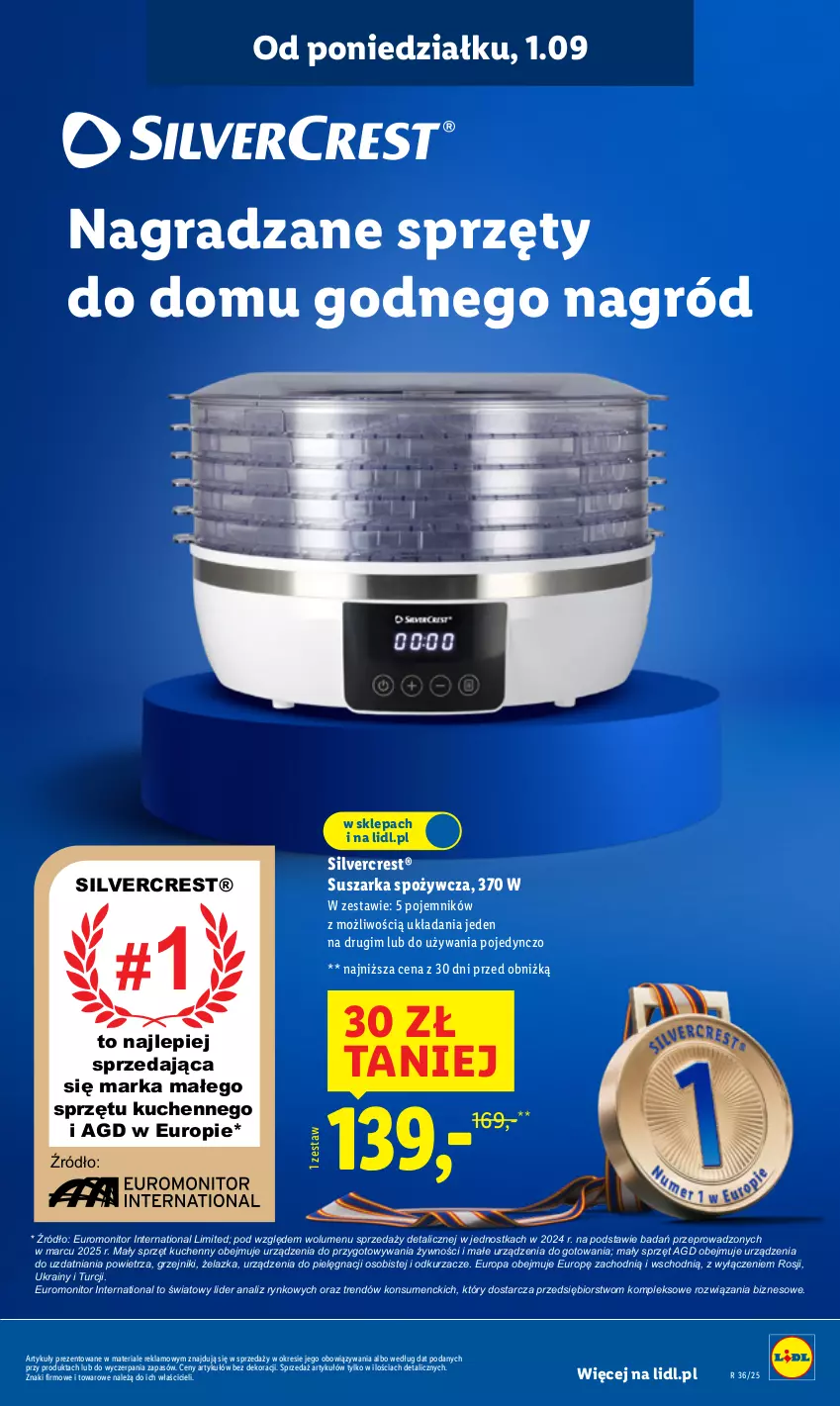 Gazetka promocyjna Lidl - GAZETKA - ważna 01.09 do 06.09.2025 - strona 15 - produkty: Gra, Grzejnik, Monitor, Odkurzacz, Odkurzacze, Pojemnik, Rower, Silvercrest, Suszarka
