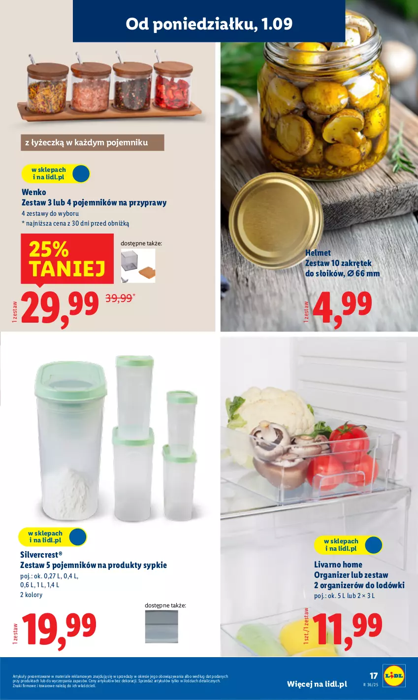 Gazetka promocyjna Lidl - GAZETKA - ważna 01.09 do 06.09.2025 - strona 19 - produkty: Ivar, Organizer, Pojemnik, Przyprawy, Silvercrest