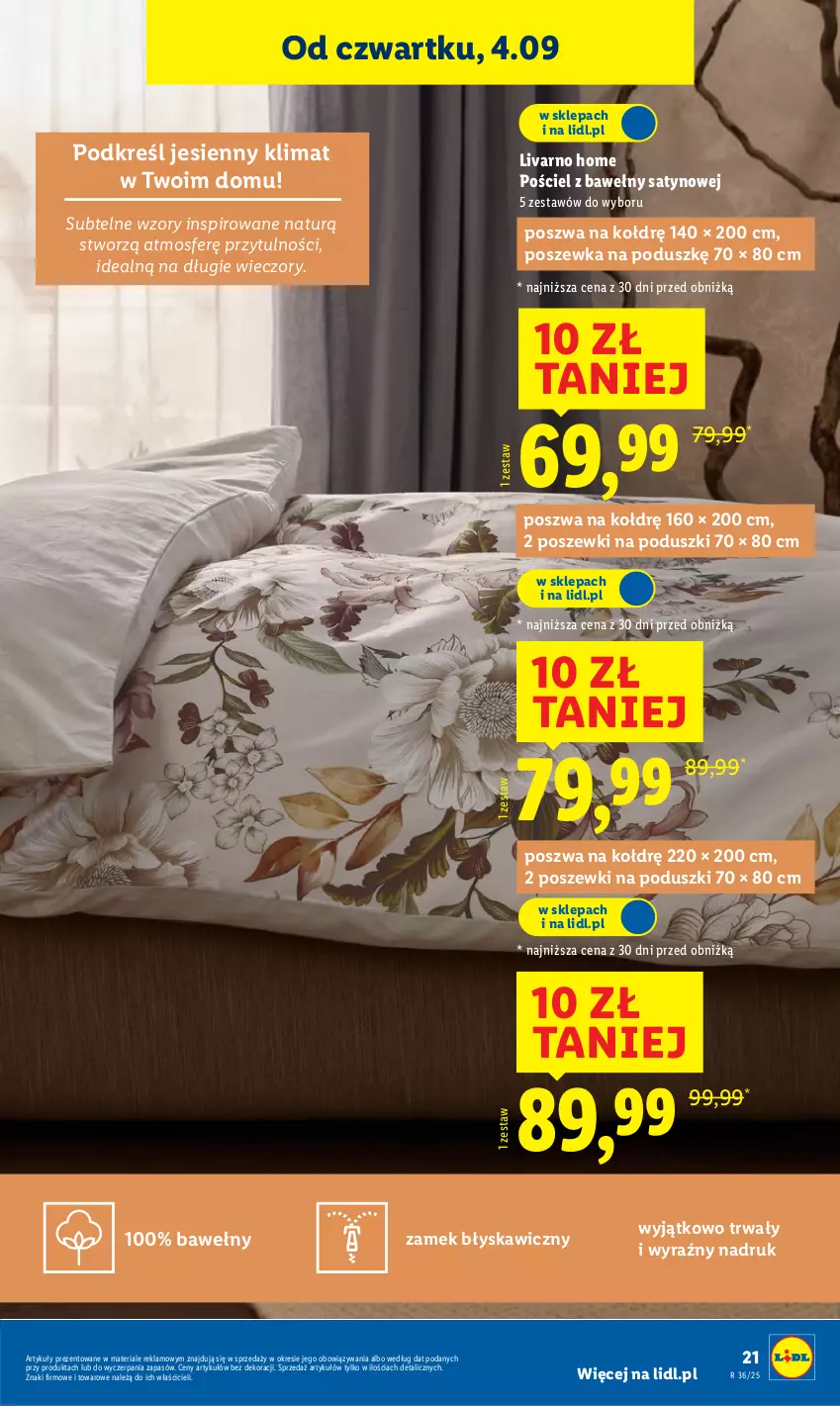 Gazetka promocyjna Lidl - GAZETKA - ważna 01.09 do 06.09.2025 - strona 23 - produkty: Ivar, Pościel, Poszewka