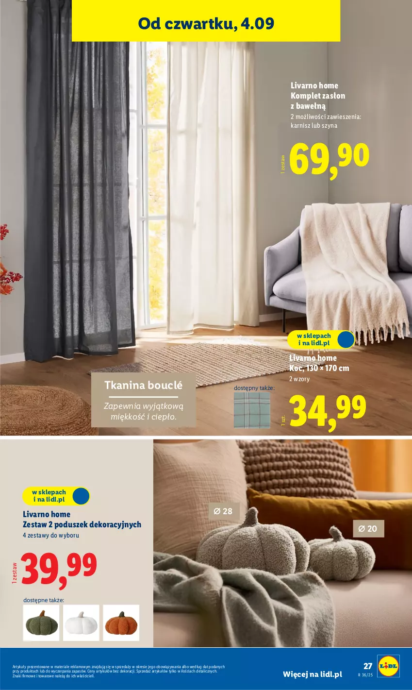 Gazetka promocyjna Lidl - GAZETKA - ważna 01.09 do 06.09.2025 - strona 29 - produkty: Ivar, Karnisz, Koc, Szyna