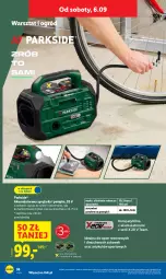 Gazetka promocyjna Lidl - GAZETKA - Gazetka - ważna od 06.09 do 06.09.2025 - strona 38 - produkty: Parkside, Ser, Rum, Por, Pompka, Rower, Sport, Ogród, Akumulator