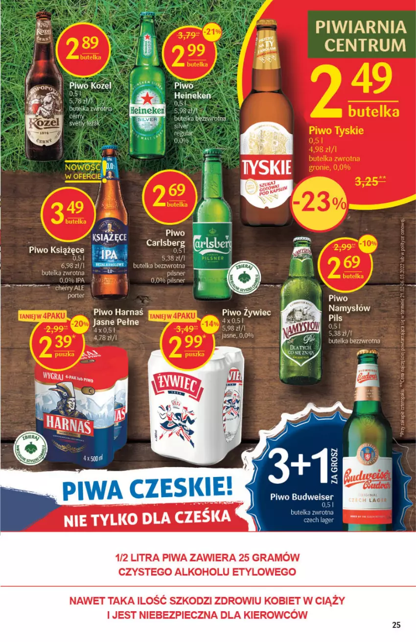 Gazetka promocyjna Delikatesy Centrum - Gazetka DC18 - ważna 12.05 do 18.05.2022 - strona 25 - produkty: Carlsberg, Gra, Harnaś, Heineken, Kozel, Książęce, Piec, Piwa, Piwo, Por, Rum, Ser