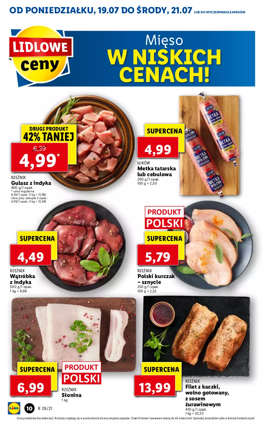 Gazetka promocyjna Lidl - GAZETKA - ważna 19.07 do 21.07.2021 - strona 10 - produkty: Kurczak, Metka tatarska, Mięso, Sos, Wino