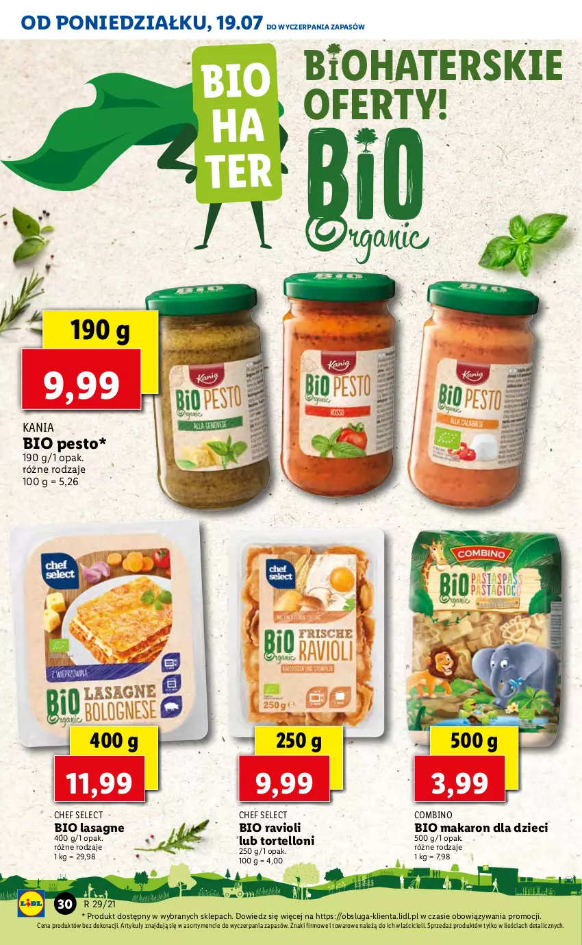 Gazetka promocyjna Lidl - GAZETKA - ważna 19.07 do 21.07.2021 - strona 30 - produkty: Dzieci, Lasagne, Makaron, Pesto, Tortelloni