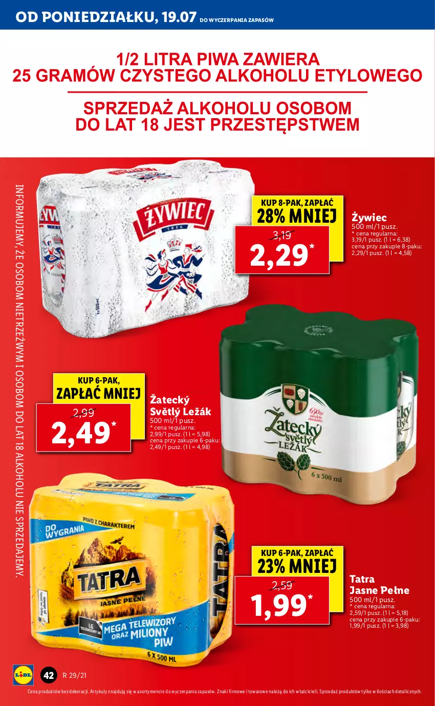 Gazetka promocyjna Lidl - GAZETKA - ważna 19.07 do 21.07.2021 - strona 42 - produkty: Tatra