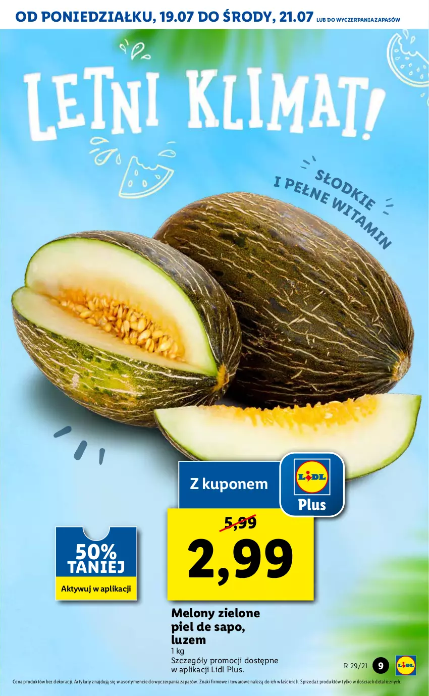 Gazetka promocyjna Lidl - GAZETKA - ważna 19.07 do 21.07.2021 - strona 9 - produkty: Melon