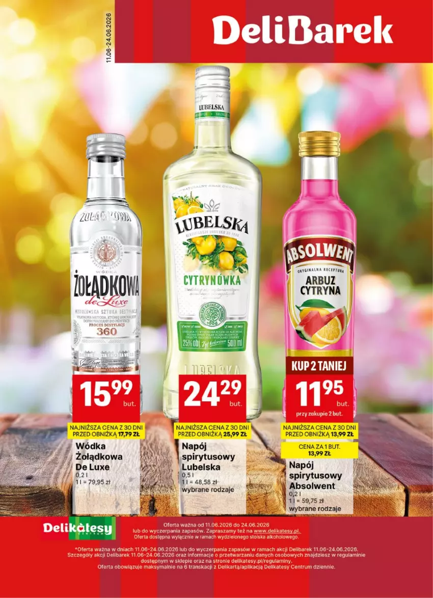 Gazetka promocyjna Delikatesy Centrum - Delibarek DC24-DC25 - ważna 11.06 do 24.06.2026 - strona 1 - produkty: Arbuz
