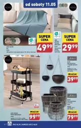 Gazetka promocyjna Aldi - Pełna oferta - Gazetka - ważna od 11.05 do 11.05.2024 - strona 34 - produkty: Koc, Poduszka dekoracyjna, Półka, Wózek, Poduszka