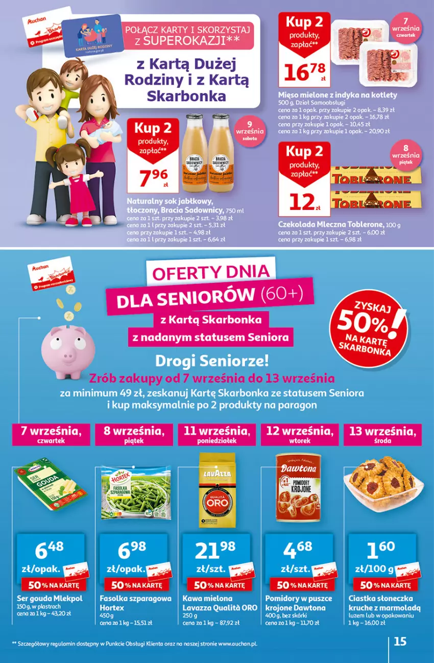 Gazetka promocyjna Auchan - Gazetka Rewelacyjnie małe CENY! Hipermarket Auchan - ważna 07.09 do 13.09.2023 - strona 15 - produkty: Fa, Pomidory, Pomidory krojone